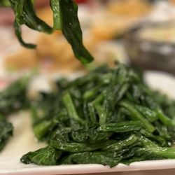 Hong Kong Pearl Seafood Restaurant - Chinese spinach in garlic sauce