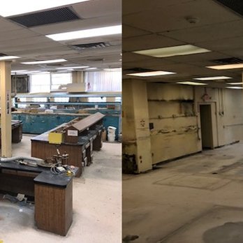 PCM Enterprises - Before and after lab clean out - Demolition Services Near Me