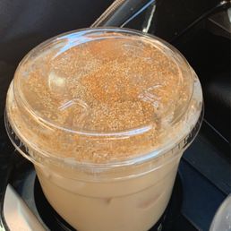 Mostly Toasty Chai iced drink with Vanilla Almond Chai with cinnamon and nutmeg