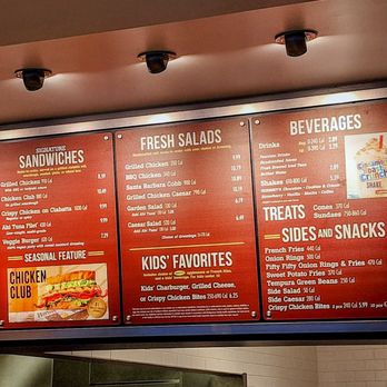 Habit Burger & Grill - This is the menu that you would see above the counter in the restaurant. - Salad Near Me - La Mesa, California Habit Burger & Grill - This is the menu that you would see above the counter in the restaurant. - Salad Near Me - La Mesa, California