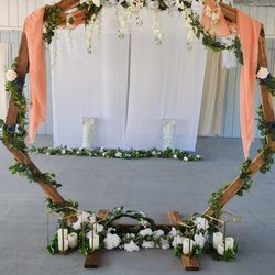 Events at New Beginnings - We offer a large decorated pavilion for an outdoor ceremony