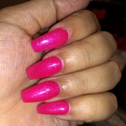 Long Coffin Gel Acrylic Nails Long Coffin Gel Acrylic Nails
