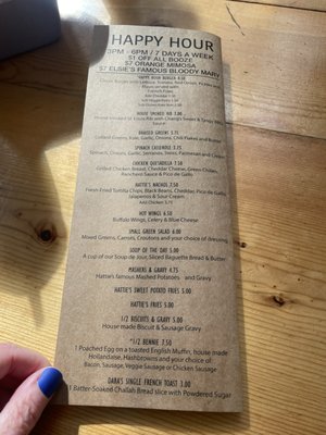 Menu photo 8 Hattie's Hat Restaurant Seattle, WA