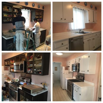 Elstan Painting - Before and after painting kitchen cabinets - Painters Near Me - Springfield, Virginia