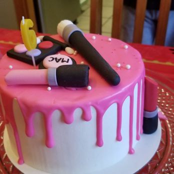 A Forgetful Baker - Half 6" fondant make-up with buttercream and strawberry fruit cake - Desserts Near Me - Eden Prairie, Minnesota