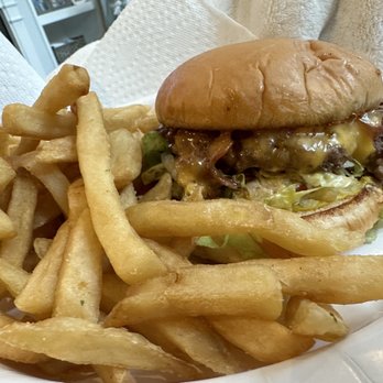 Matt's Burgers - Bacon cheeseburger  with fries - Burgers Near Me - Summerville, South Carolina