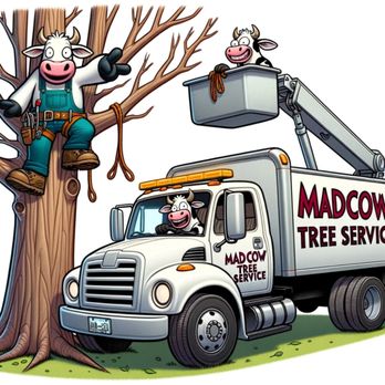 Madcow Outdoor Service - Cartoon depiction of the madcow - Tree Services Near Me - Alton, Illinois Madcow Outdoor Service - Cartoon depiction of the madcow - Tree Services Near Me - Alton, Illinois