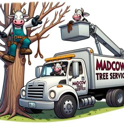 Madcow Outdoor Service - Cartoon depiction of the madcow