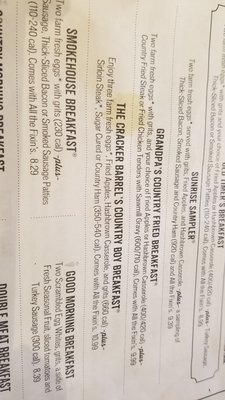 Menu photo 1 Cracker Barrel Old Country Store Memphis, TN Menu photo 1 Cracker Barrel Old Country Store Memphis, TN
