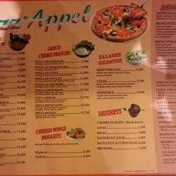 Pizz'Appel - La carte de la pizzeria pour les gourmands ;)