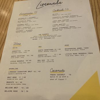 Limonada Bar + Brunch - Cocktails menu - Breakfast & Brunch Near Me - Miami Beach, Florida Limonada Bar + Brunch - Cocktails menu - Breakfast & Brunch Near Me - Miami Beach, Florida