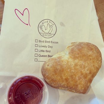 Bird Bird Biscuit - Complimentary heart biscuit & jam for Valentine's Day - Breakfast & Brunch Near Me - Austin, Texas
