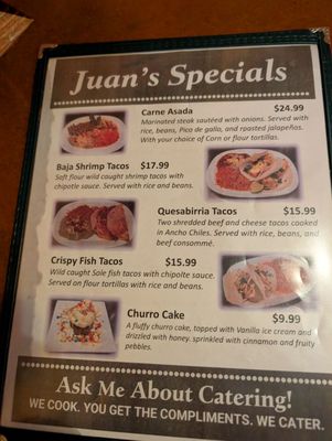 Menu photo 1 Juan Miguel's Clinton Township, MI Menu photo 1 Juan Miguel's Clinton Township, MI