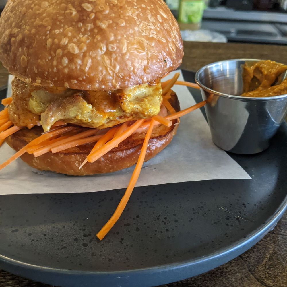 Black Ruby - Chicken satay burger - Asian Fusion Near Me - Cambridge, Massachusetts Black Ruby - Chicken satay burger - Asian Fusion Near Me - Cambridge, Massachusetts