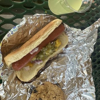 Mitch Park - Post ride meal.  Hot dog never tasted better, served with assorted cookies & drinks!  I chose the Chocolate Chip cookies & Lemonade. - Parks Near Me - Edmond, Oklahoma