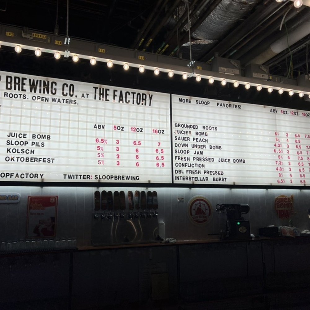 Sloop Brewing @ the Factory - The beer board - Breweries Near Me - Hopewell Junction, New York Sloop Brewing @ the Factory - The beer board - Breweries Near Me - Hopewell Junction, New York