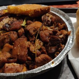 Teriyaki jerk chicken and fried dumplings Teriyaki jerk chicken and fried dumplings
