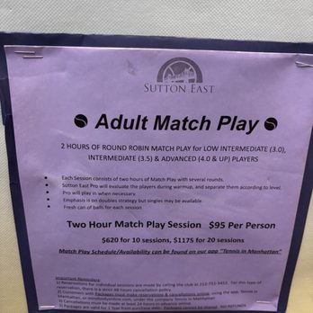 Sutton East Tennis - Pricing - Tennis Near Me - New York, New York Sutton East Tennis - Pricing - Tennis Near Me - New York, New York