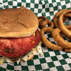 People's Rexall Drug Store - Cheeseburger and onion rings