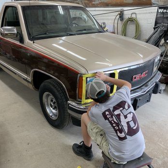 Warren Customs - Big Willy adding some final details to the 1988 GMC. - Auto Repair Near Me - Hamilton, Alabama Warren Customs - Big Willy adding some final details to the 1988 GMC. - Auto Repair Near Me - Hamilton, Alabama