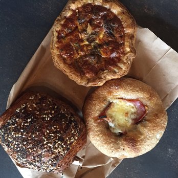 Boulted Bread - Ham and cheese bialy, mushroom and chèvre quiche, everything croissant! - Bakeries Near Me - Raleigh, North Carolina