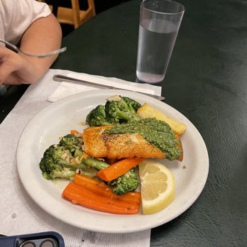 Volare - Salmon pesto with mixed veggies - Italian Near Me - San Diego, California Volare - Salmon pesto with mixed veggies - Italian Near Me - San Diego, California