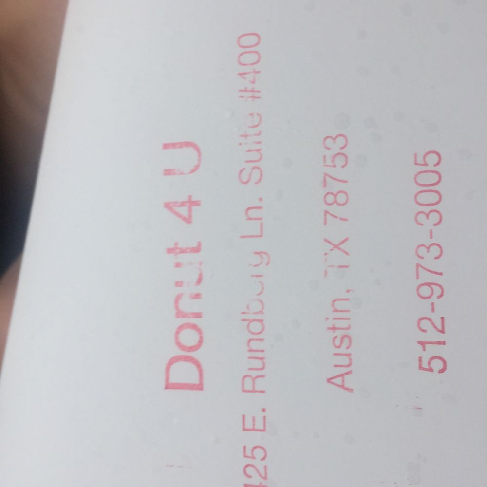 Donut 4U - donut 4u business card - Donuts Near Me - Austin, Texas
