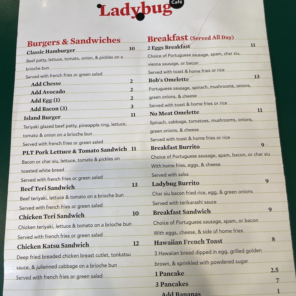 Ladybug Café - Menu as of January 2022 - Japanese Near Me - Gardena, California Ladybug Café - Menu as of January 2022 - Japanese Near Me - Gardena, California