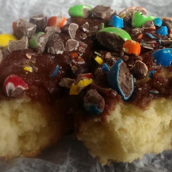 LaMar's Donuts and Coffee - Chocolate frosted M&M cake donut - Donuts Near Me - Kansas City, Missouri LaMar's Donuts and Coffee - Chocolate frosted M&M cake donut - Donuts Near Me - Kansas City, Missouri
