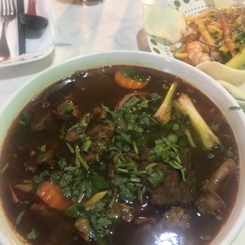Pho Today - Beef stew with egg noodles soup and a Vietnamese mango salad with shrimp. Dinner was great!!! Thank you!!! - Vietnamese Near Me - Jacksonville, Florida