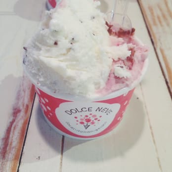 Dolce Neve - Raspberry cream + Italian cookies & cream gelato. - Gelato Near Me - Austin, Texas Dolce Neve - Raspberry cream + Italian cookies & cream gelato. - Gelato Near Me - Austin, Texas