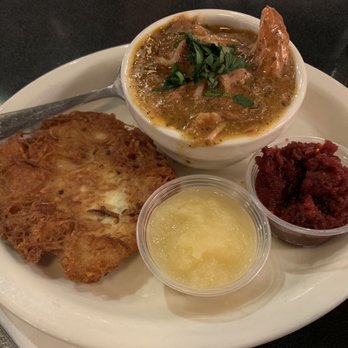 Veselka - Potato Pancake Combo Plate - Ukrainian Near Me - New York, New York Veselka - Potato Pancake Combo Plate - Ukrainian Near Me - New York, New York