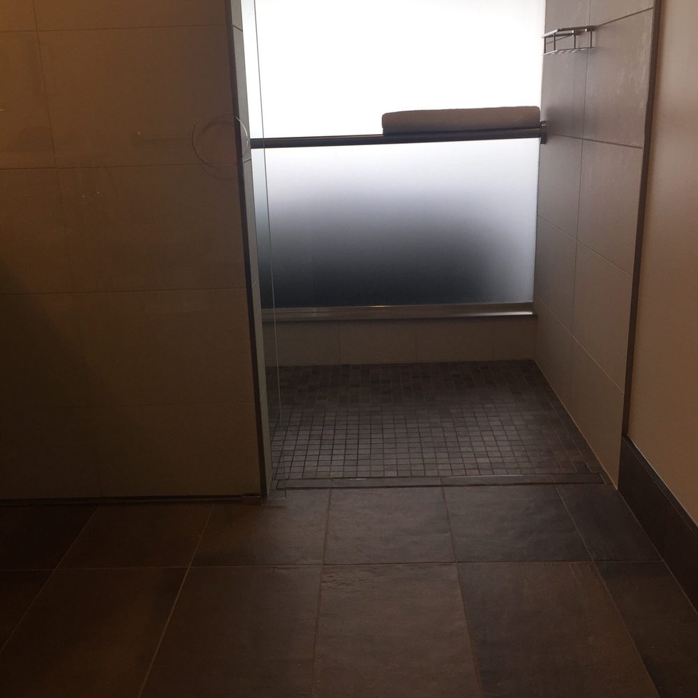 Ironworks Hotel Indianapolis - Roll-in shower; might be a little tight for a power chair, but nice for manual! - Hotels Near Me - Indianapolis, Indiana Ironworks Hotel Indianapolis - Roll-in shower; might be a little tight for a power chair, but nice for manual! - Hotels Near Me - Indianapolis, Indiana