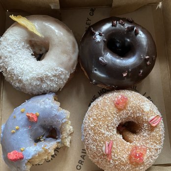 Holey Grail Donuts - As you can see I couldn't help myself but to eat it before this pic. - Donuts Near Me - Honolulu, Hawaii Holey Grail Donuts - As you can see I couldn't help myself but to eat it before this pic. - Donuts Near Me - Honolulu, Hawaii