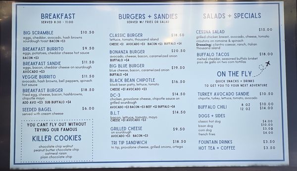 Menu photo 2 Airport In The Sky Restaurant Avalon, CA
