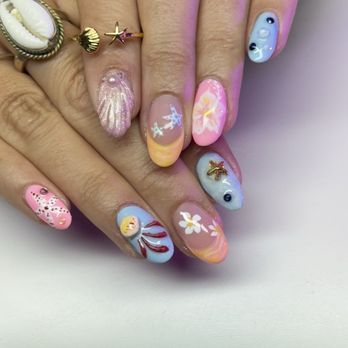 JenJen Nails - Beach nail set - Nail Technicians Near Me - Honolulu, Hawaii