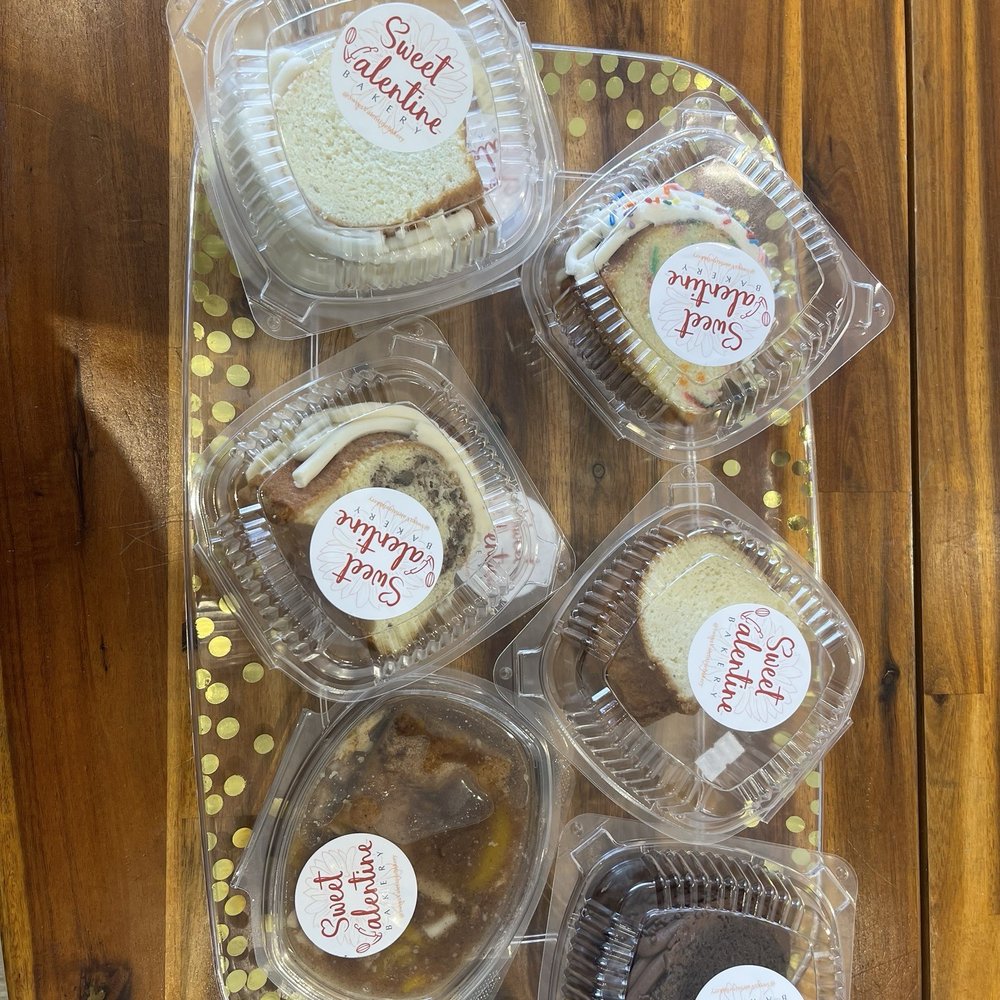 Sweet Valentine Bakery - Confetti, maple brown butter, maple brown butter pound, sock it to me, chocolate cakes and peach cobbler. - Bakeries Near Me - Carson, California Sweet Valentine Bakery - Confetti, maple brown butter, maple brown butter pound, sock it to me, chocolate cakes and peach cobbler. - Bakeries Near Me - Carson, California