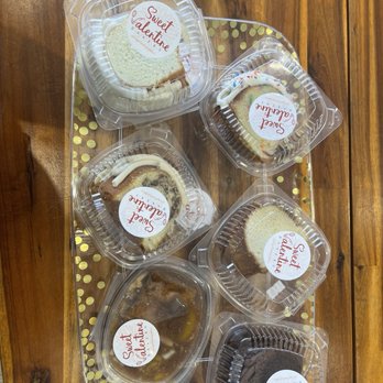 Sweet Valentine Bakery - Confetti, maple brown butter, maple brown butter pound, sock it to me, chocolate cakes and peach cobbler. - Bakeries Near Me - Carson, California Sweet Valentine Bakery - Confetti, maple brown butter, maple brown butter pound, sock it to me, chocolate cakes and peach cobbler. - Bakeries Near Me - Carson, California