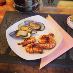 Asien Restaurant Zur weißen Möwe - Buffet mit guten Meeresfrüchten