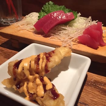 Sushi OK - Baked Halibut on the house and some of the tuna sashimi - Sushi Bars Near Me - Riverside, California