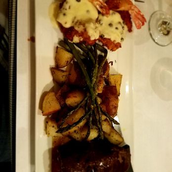 Turner's Seafood - Braised short rib with stuffed shrimp, roasted potatoes and asparagus (daily special) - Seafood Near Me - Melrose, Massachusetts Turner's Seafood - Braised short rib with stuffed shrimp, roasted potatoes and asparagus (daily special) - Seafood Near Me - Melrose, Massachusetts