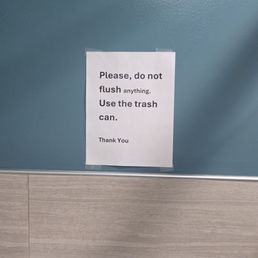 Poorly written bathroom sign Poorly written bathroom sign