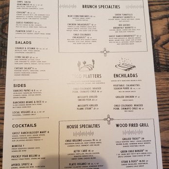 Ghost Ranch - Brunch menu. - Cocktail Bars Near Me - Tempe, Arizona