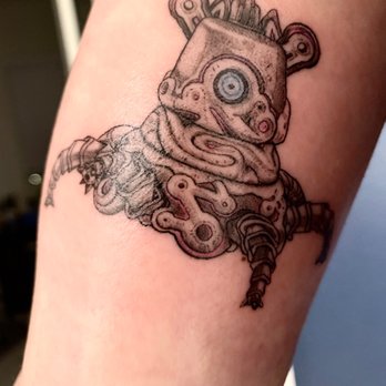 Evolution Tattoo - Guardian from Breath of the Wild done by Jason - Tattoo Near Me - Fremont, California Evolution Tattoo - Guardian from Breath of the Wild done by Jason - Tattoo Near Me - Fremont, California