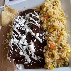 Mole enchiladas
