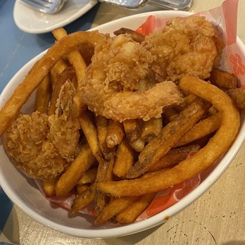 Hooked - Another shot of the shrimp & chips from the kids menu - Seafood Near Me - Ocean City, Maryland Hooked - Another shot of the shrimp & chips from the kids menu - Seafood Near Me - Ocean City, Maryland
