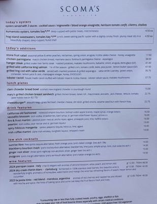 Menu photo 1 Scoma's of Sausalito Sausalito, CA Menu photo 1 Scoma's of Sausalito Sausalito, CA