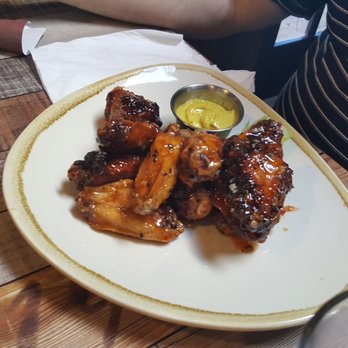 The Chubby Pickle - Sticky Thai Wings... really tasty and as you can see a healthy portion. - Sports Bars Near Me - Highlands, New Jersey The Chubby Pickle - Sticky Thai Wings... really tasty and as you can see a healthy portion. - Sports Bars Near Me - Highlands, New Jersey