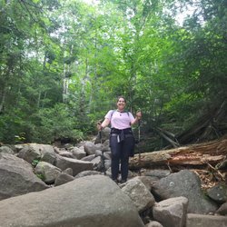 Ampersand Mountain - A large section of the trail is like this with larger rocks that can step-like. Going down is more challenging than going up.