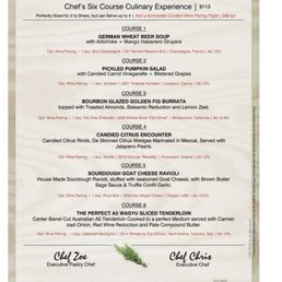 Prix fix menu Prix fix menu